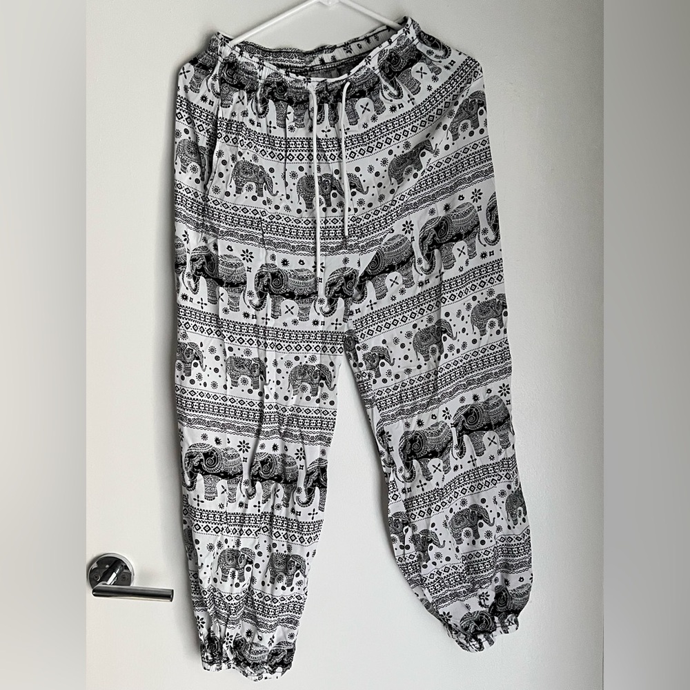 Boho Elephant Print Pants